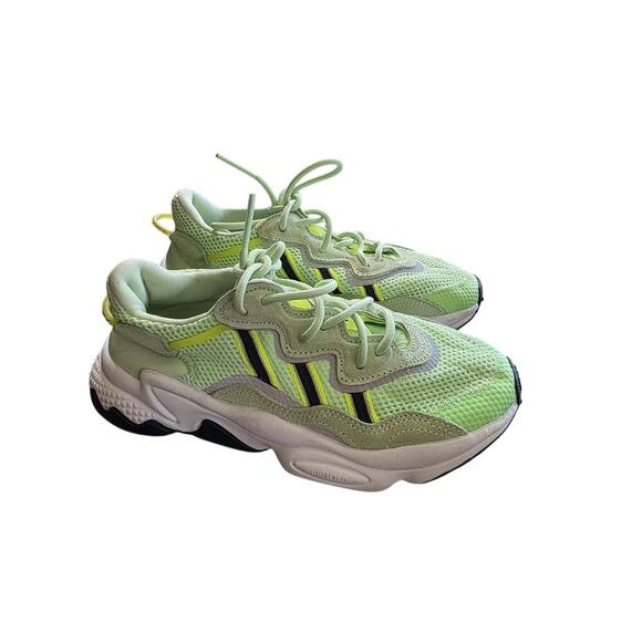 Adidas Ozweego Glow Green Athletic Running Shoes Sneakers EE6466 Kids Size 3.5 - Picture 1 of 16